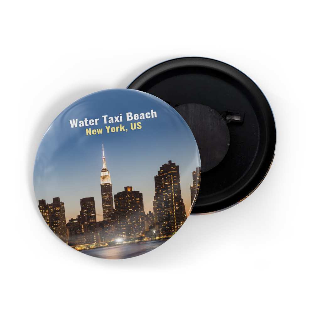 dhcrafts Fridge Magnet Multicolor Famous Tourist Place Water Taxi Beach New York, United States Glossy Finish Design Pack of 1